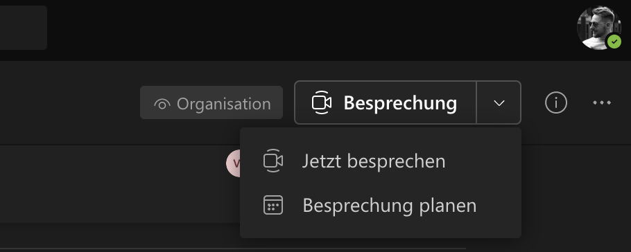 Button für Besprechungen